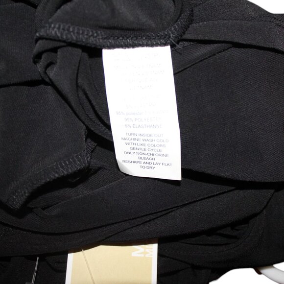 Michael Kors Dress Black Off Shoulders Gold Chain Shoulder Straps Size XS NWT's - Picture 11 of 12